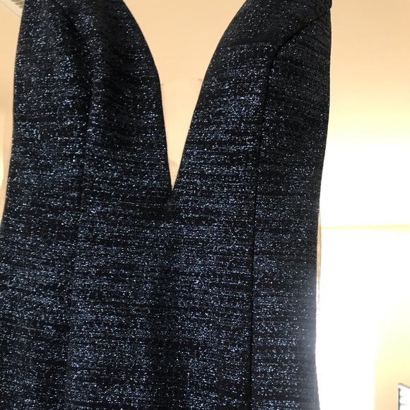 Navy Blue Mermaid Prom Dress - Picture 3 of 8